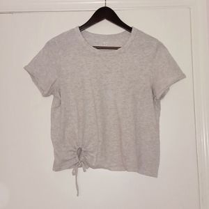 Aerie medium gray cropped t-shirt